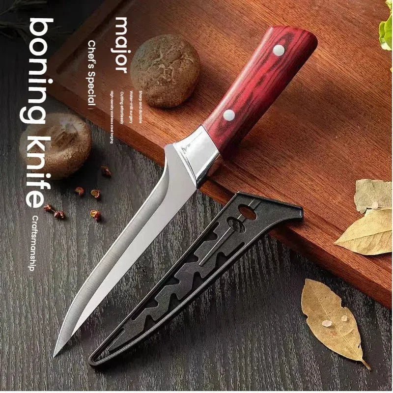 Stainless Steel Boning Knife with ABS Handle & Blade Cover Boning Knife Axl