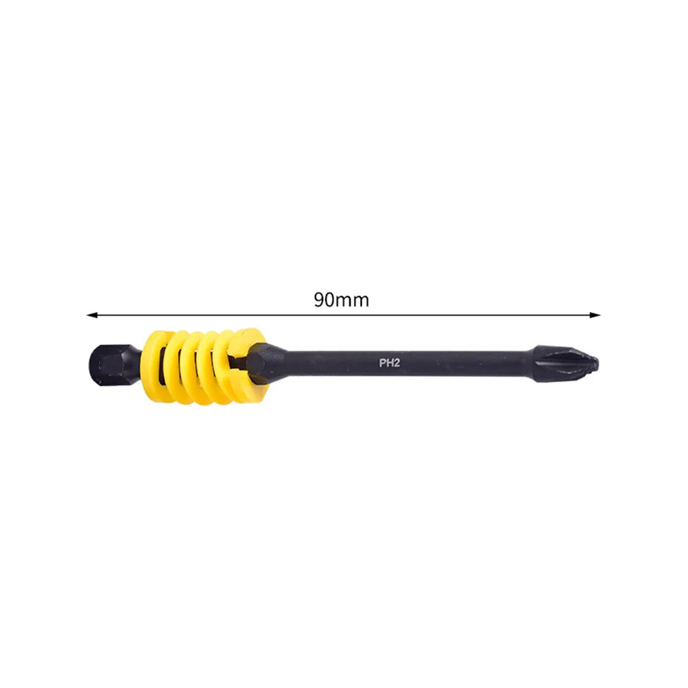 Magnetic Cross Screwdriver Bits 65/90/110mm Hex Shank – 1pc Screwdriver Bit Axl yellow 90mm China Mainland
