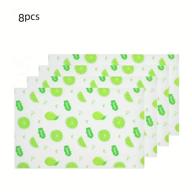 Waterproof Refrigerator Liner Mats – Non-Slip EVA Set 4/8 Pcs Refrigerator Liner Mats Axl 8Pcs M