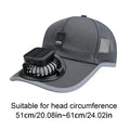 Solar Fan Hat – USB & Wide Brim Cap for Outdoor Cooling Solar Fan Hat Axl grey square