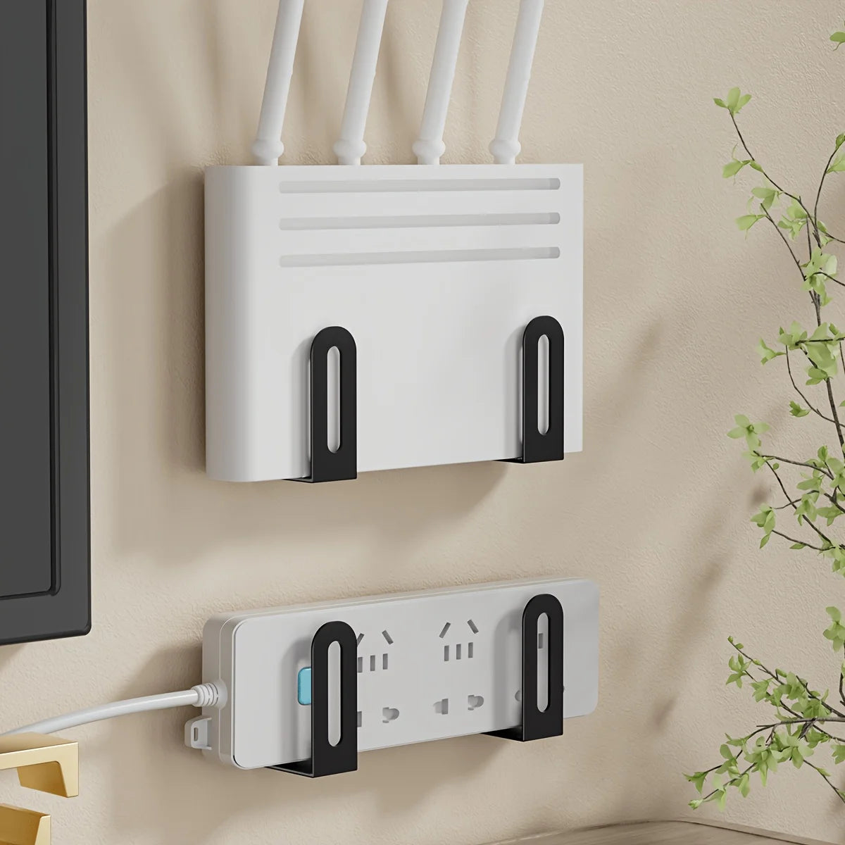 Wall Storage Rack for TV Box, Router & Kitchen Organizer Set Wall Storage Rack Axl