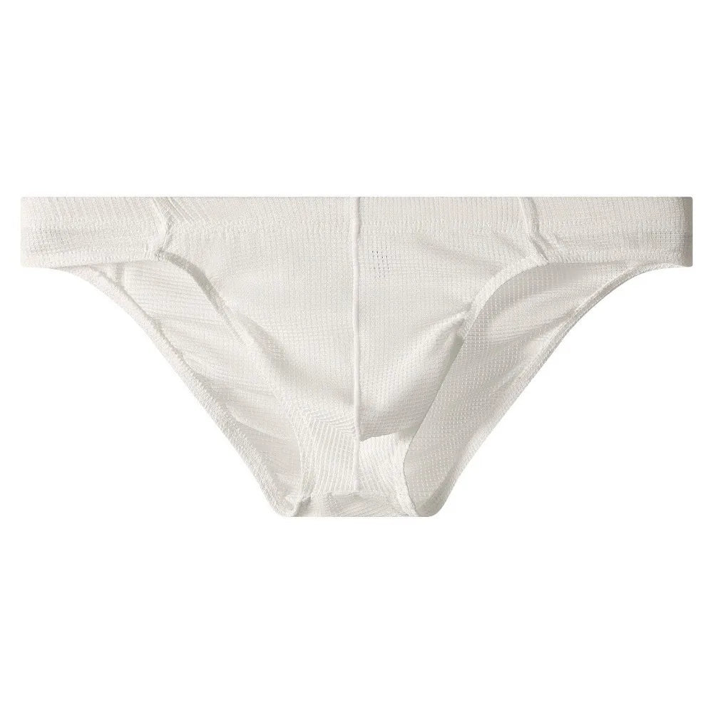 Men's Low-Rise Stretch Mesh Briefs – Moisture-Wicking Underwear Men's Briefs Axl White L