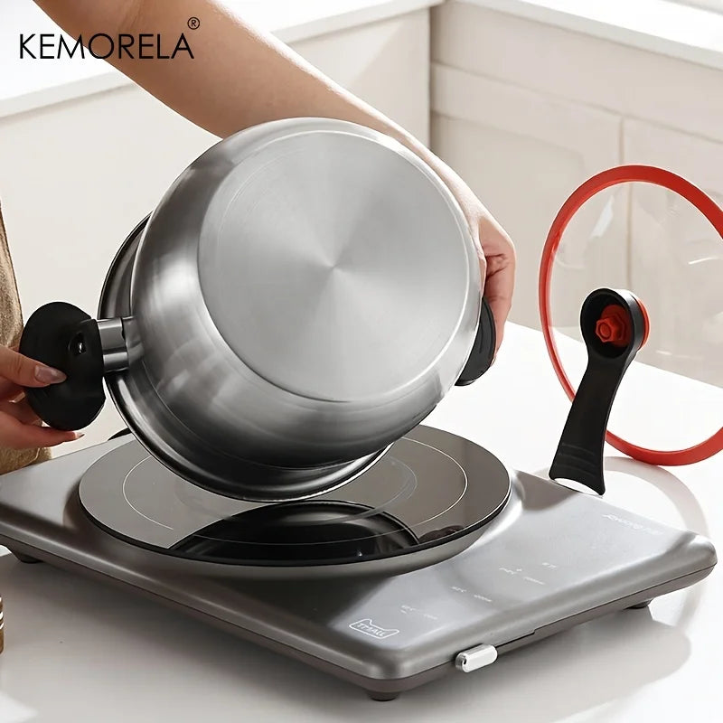 KEMORELA 22cm Stainless Steel Stockpot with Glass Lid Stainless Steel Stockpot Axl