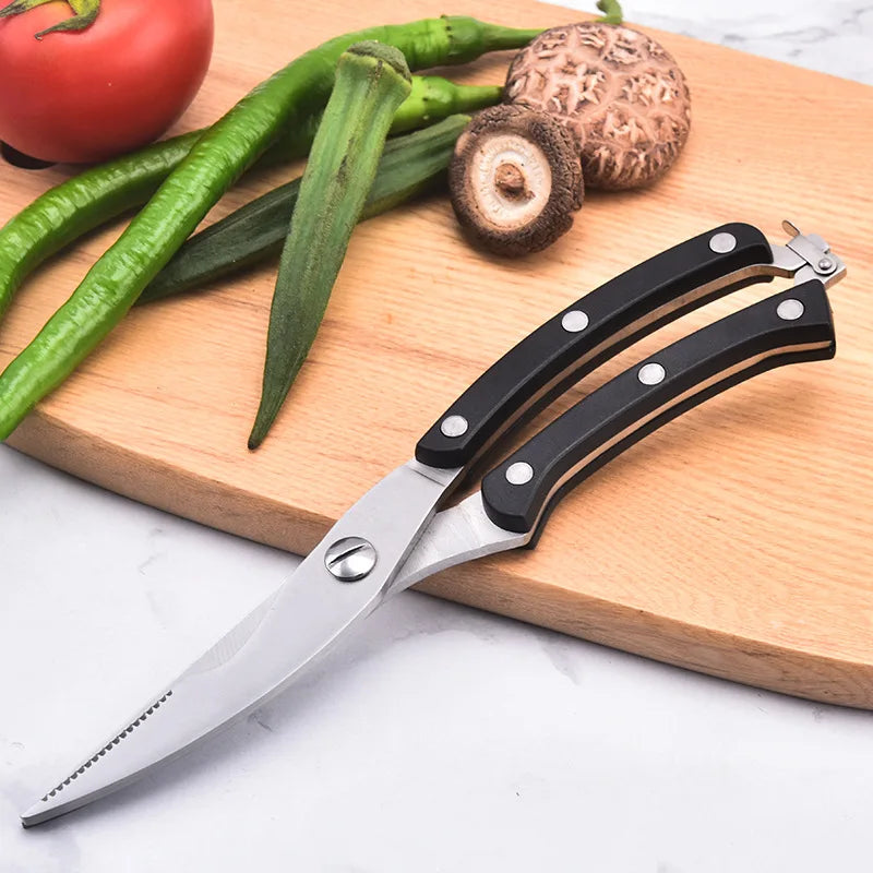 Heavy-Duty Stainless Steel Kitchen Shears | Chicken Bone Scissors Kitchen Shears Axl