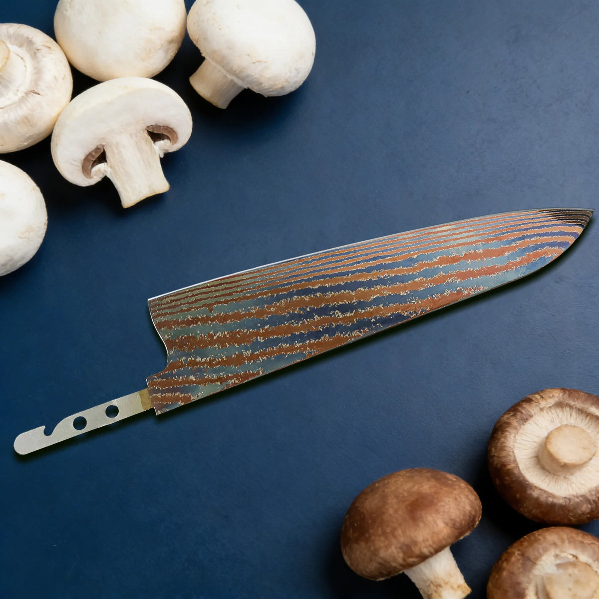 Hand Forged Damascus Timascus Chef Knife Blank Blade – DIY Knife Blank Blade Axl