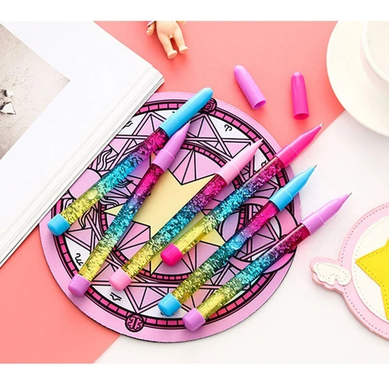 Glitter Liquid Quicksand Ballpoint Pens – 2-Pack Bling Set Novelty Ballpoint Pen Axl