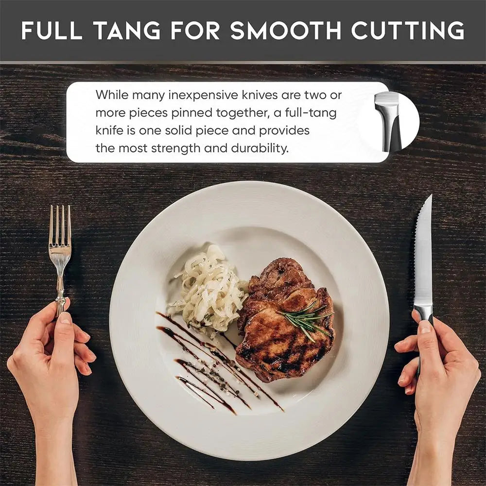 5-Inch Steak Knife Set – Sharp High-Carbon Stainless Steel Steak Knife Set Axl