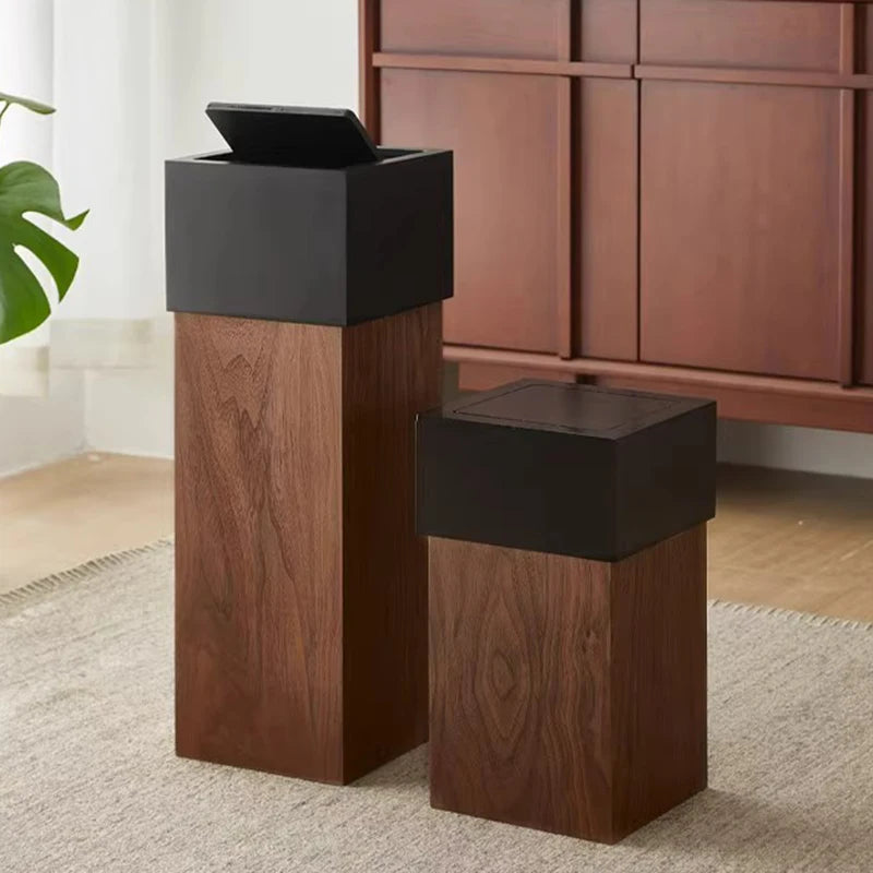 Nordic 12L Wood Trash Can – Modern Waste Bin for Home & Bath Wood Waste Bin Axl