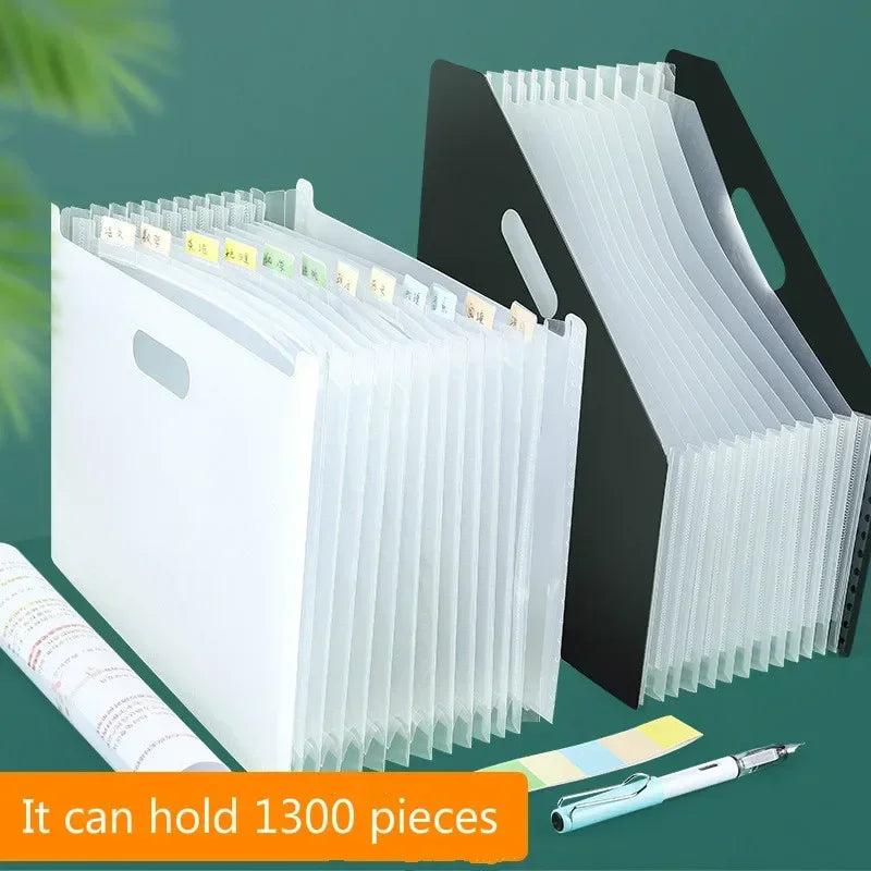 A4 Accordion File Folder – 13-Pocket Large Capacity Organizer Accordion File Folder Axl