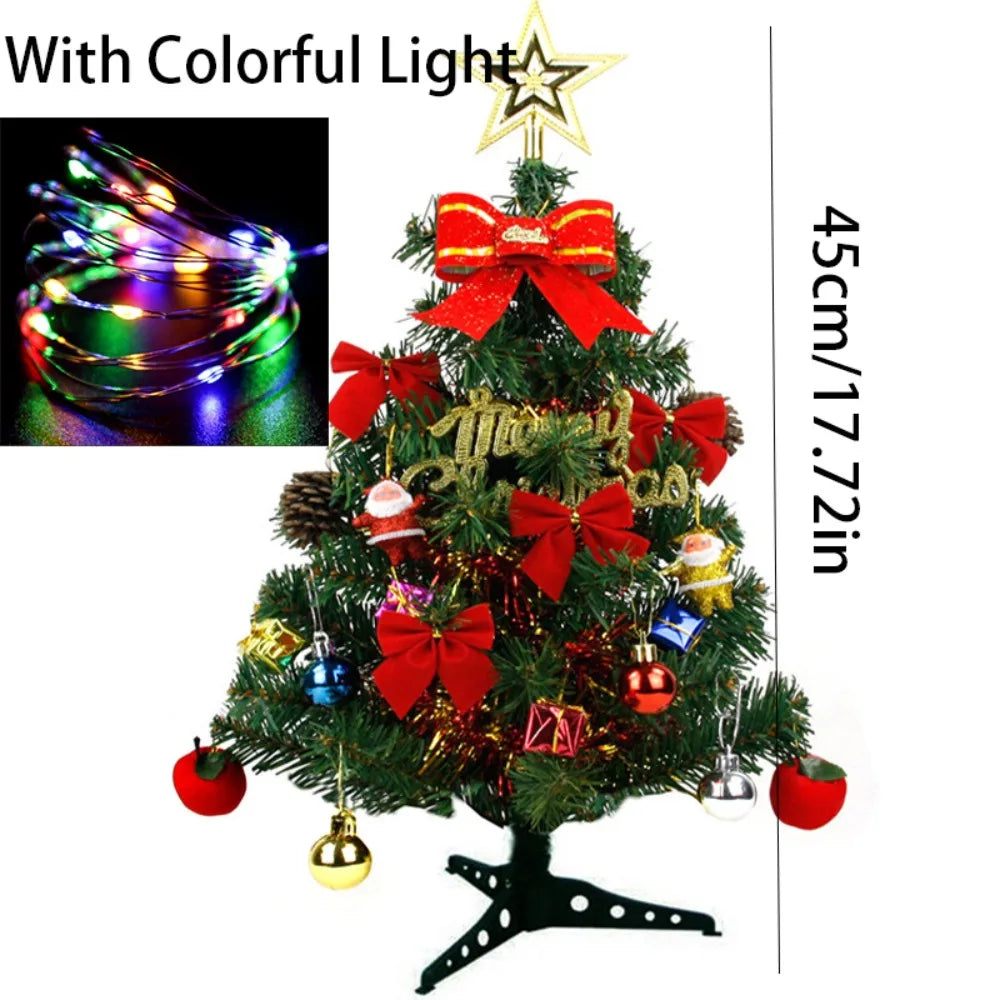 Mini Artificial Christmas Tree 30/45cm | DIY Tabletop Decor Artificial Christmas Tree Axl 0.6M 45CM-with Light