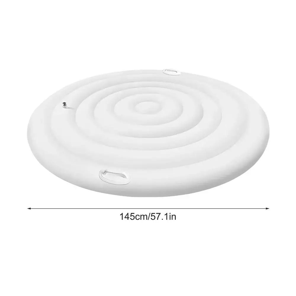 Round Inflatable Hot Tub Cover with Handles – Windproof PVC Lid Hot Tub Cover Axl As show