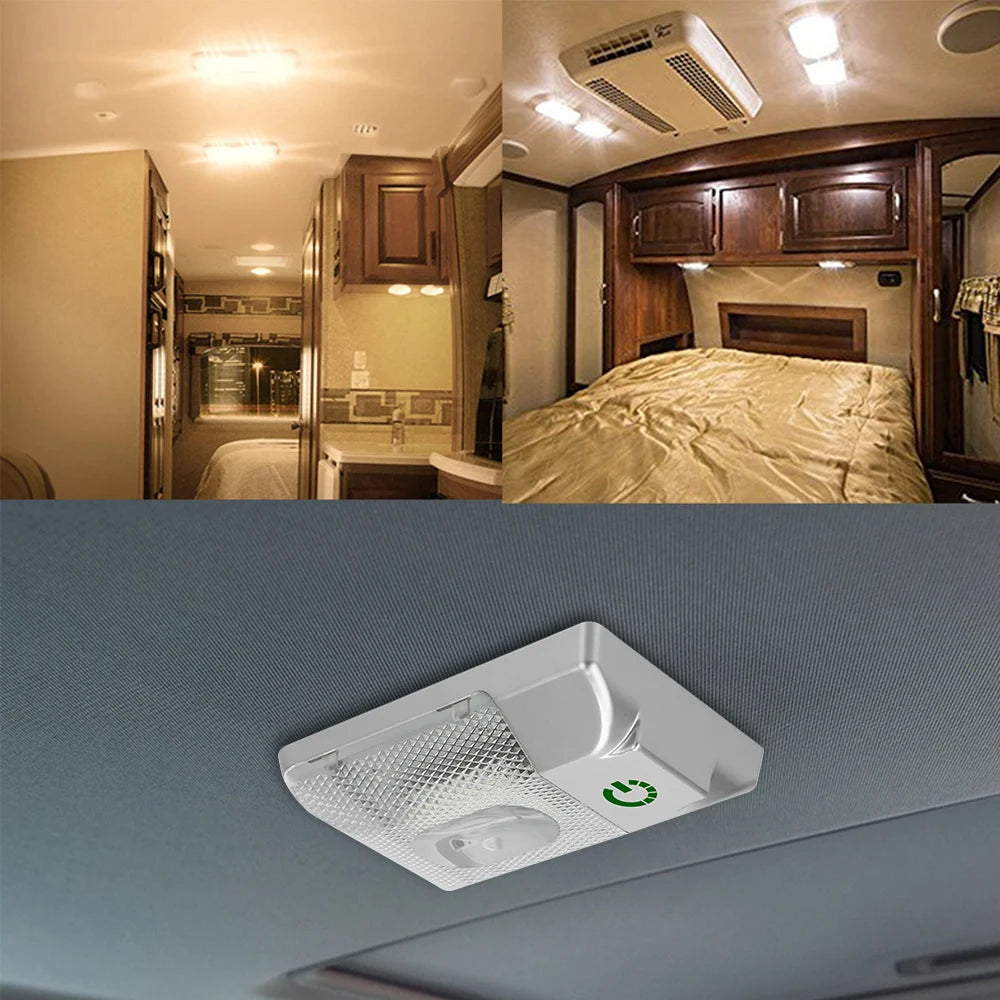 12V LED Dome Light for RV & Camper | Touch Dimmer Ceiling Lamp LED Dome Ceiling Light Axl
