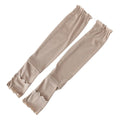 UPF 50+ Ice Silk Ruffle Arm Sleeves – UV Cooling Cover UV Arm Sleeves Axl Khaki