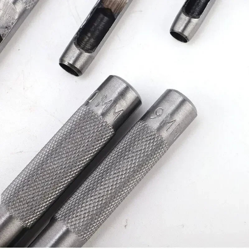 9-Piece Hollow Hole Punch Set – High Carbon Steel 2.5–10mm Leather Hole Punch Set Axl