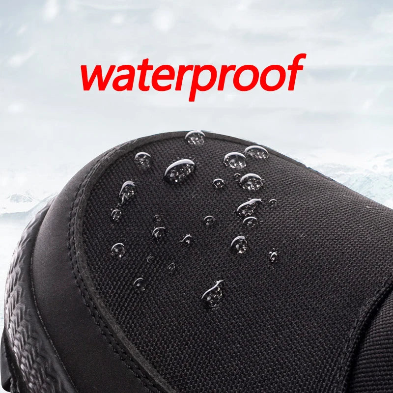 Men's Waterproof Snow Boots – Plush Lined Non-Slip Ankle Boot Men's Snow Boots Axl