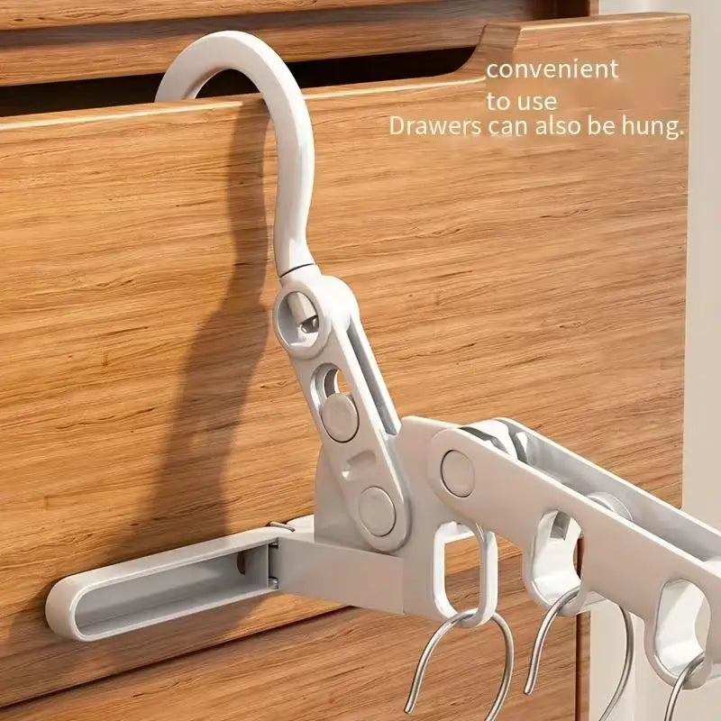Foldable 5-Hook Clothes Hanger Set of 2 – Travel & Home Foldable Clothes Hanger Axl