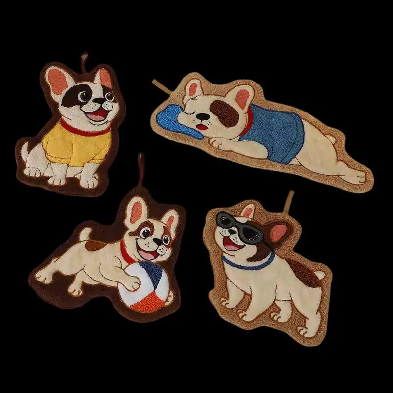 Cute Puppy Cartoon Hand Towel – Quick-Dry Coral Fleece Cartoon Hand Towel Axl