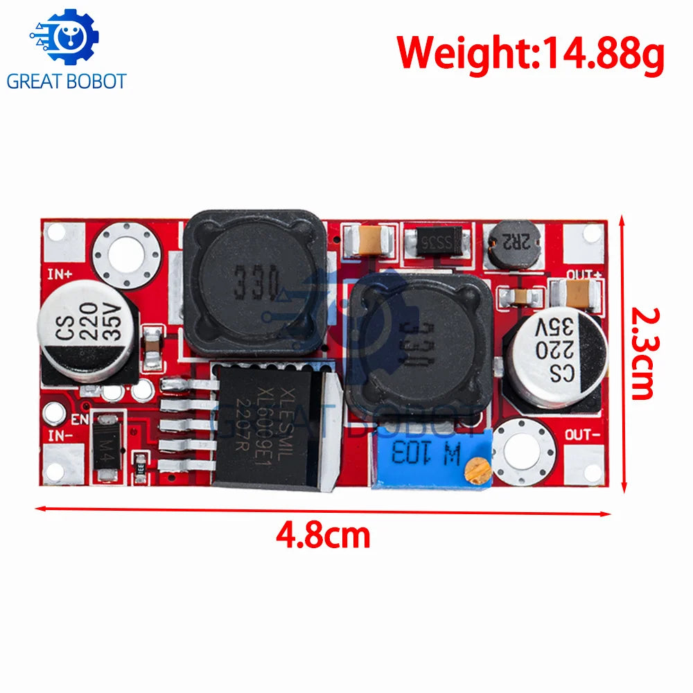 XL6019 DC-DC Buck-Boost Converter Module 20W 5-32V Adjustable DC-DC Converter Module Axl