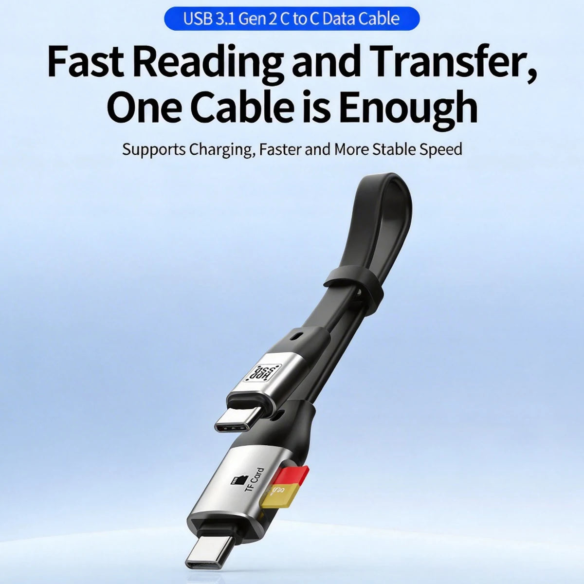 USB-C OTG Cable 100W 20cm – TF Card Reader USB 3.1 Gen2 USB-C OTG Cable Axl