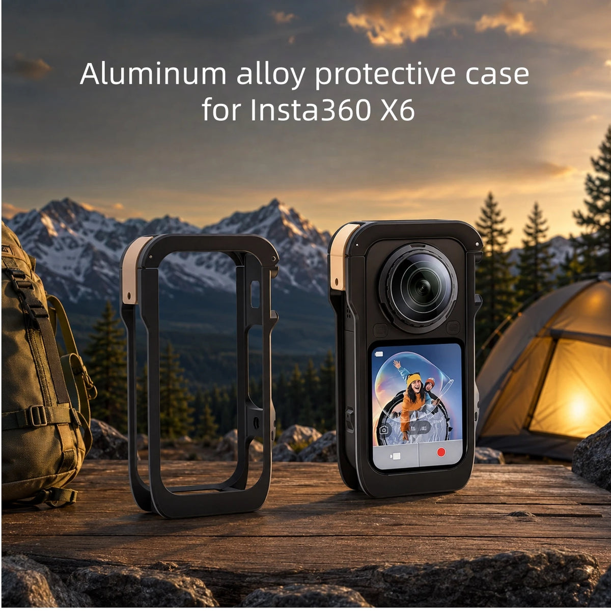 Insta360 X6 Aluminum Cage Frame with 1/4 Quick Release Interface Camera Protective Cage Axl