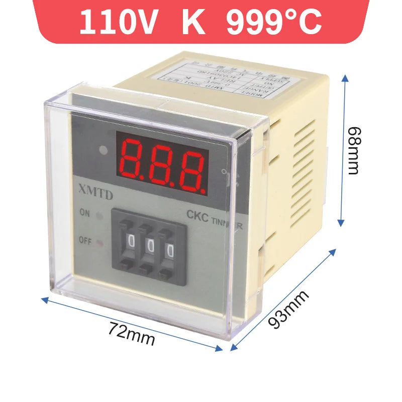 XMTD-2001 PID Digital Temperature Controller K/E/PT100 0-999℃ Temperature Controller Axl 110V K 999