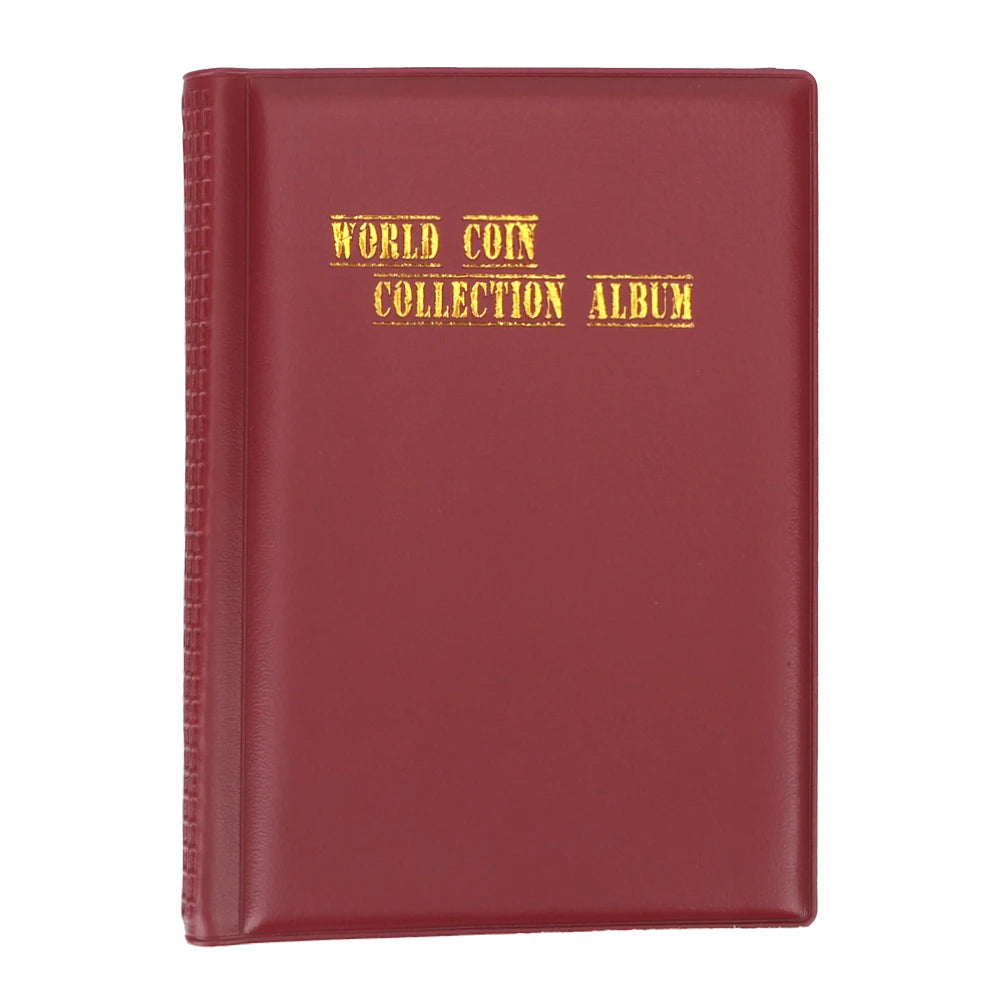 120-Pocket Coin Collection Album – PVC Collector Book Coin Collection Album Axl Red