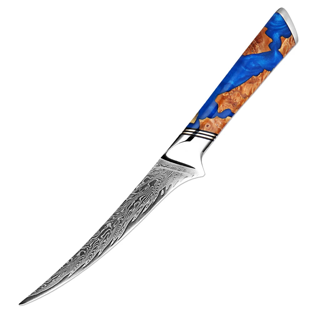 XITUO Damascus Chef Knife Set – 67-Layer VG10 Steel, 1–9 Pcs Damascus Knife Set Axl Boning Knife