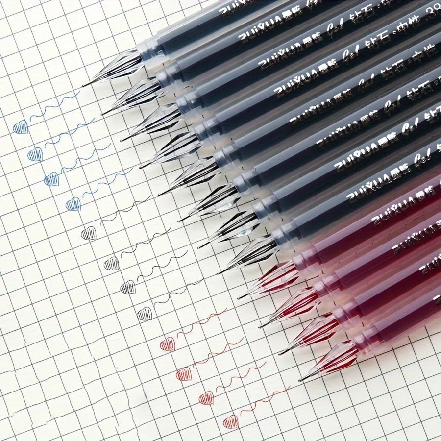 Diamond Tip Gel Pens 0.5mm – Quick-Dry, 9 or 27 Pack Gel Pen Set Axl
