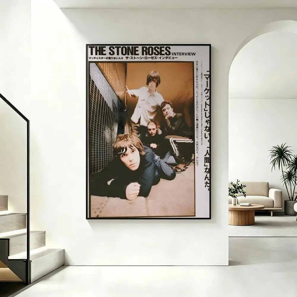Rolling Stones Roses HD Poster – Waterproof Sticky Wall Art Wall Art Poster Axl