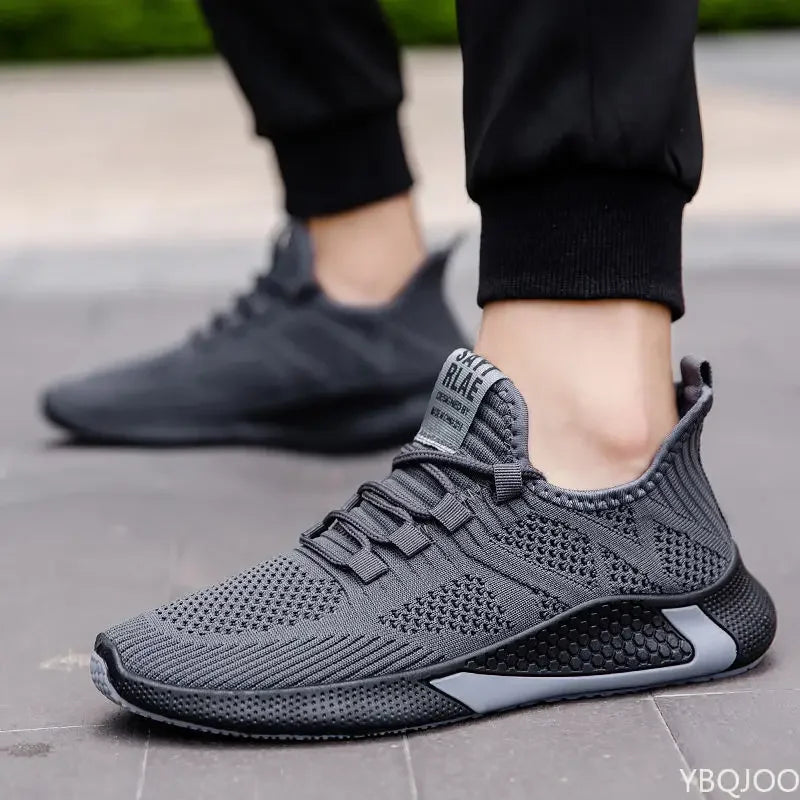 YBQJOO Men's Breathable Mesh Casual Sneakers | Lightweight Flat Men's Casual Sneakers Axl