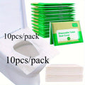 Disposable Toilet Seat Covers 10-Pack | Flushable Travel Toilet Seat Covers Axl Green