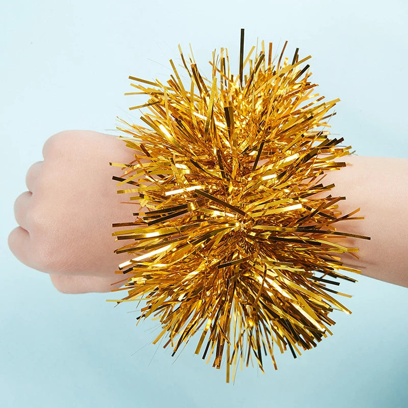 2 Pcs Cheerleading Wrist Pompoms – 7 Colors Dance Bracelet Cheerleading Pompoms Axl