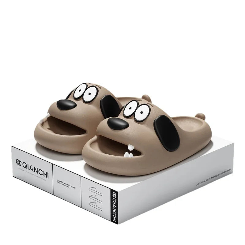 YBQJOO Men's Cartoon Slippers – Anti-Slip Open Toe Sandals Men's Indoor Slippers Axl