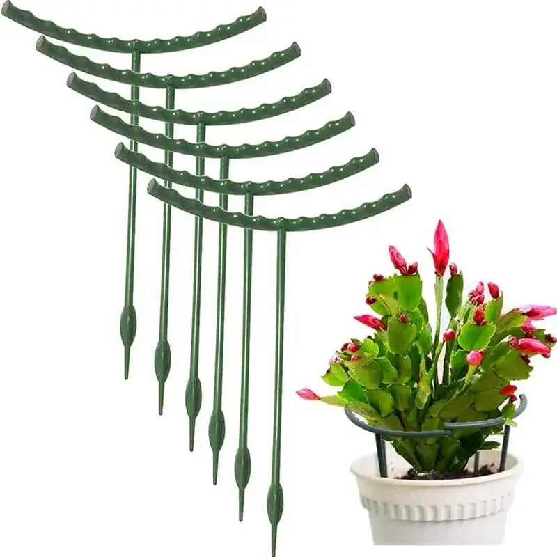 Semicircle Plastic Plant Support Stakes – 4pc Garden Flower Stand Plant Support Stakes Axl