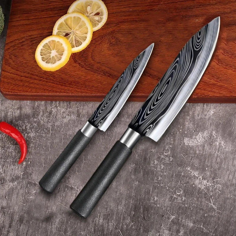 Damascus Pattern Chef Knife – Sharp Stainless Steel Kitchen Blade Chef Kitchen Knife Axl