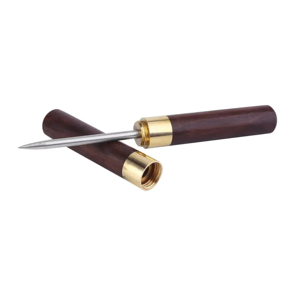 Stainless Steel Ice Pick – Wooden Handle & Safety Sheath Bar Ice Pick Axl Chocolate