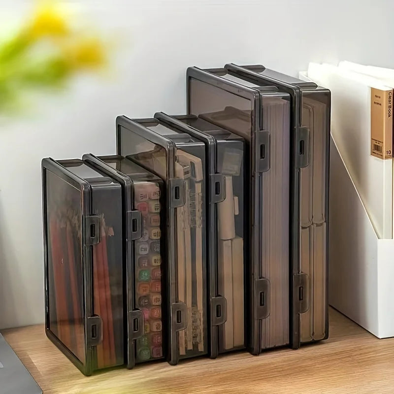 A5 Plastic File Organizer Box – Stackable Desktop Storage Desktop File Organizer Axl