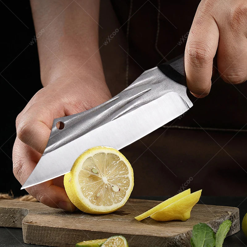 WXCOO High Carbon Forged Meat Cleaver & Chef Knife Set Kitchen Knife Set Axl