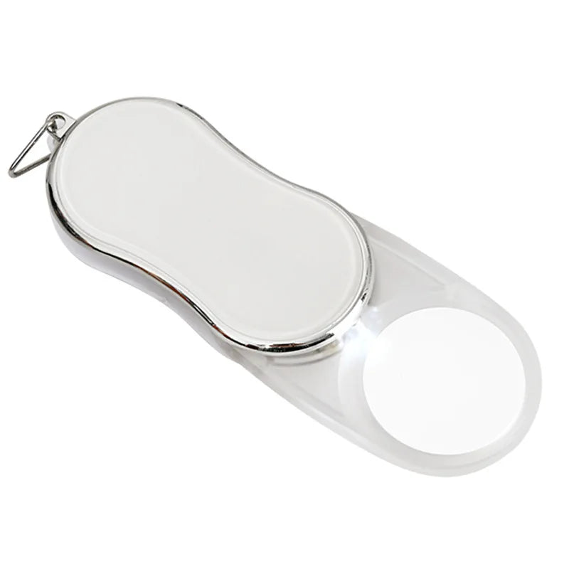 Folding 3.5X Magnifying Glass with LED Light – Portable Loupe LED Magnifying Glass Axl WHITE