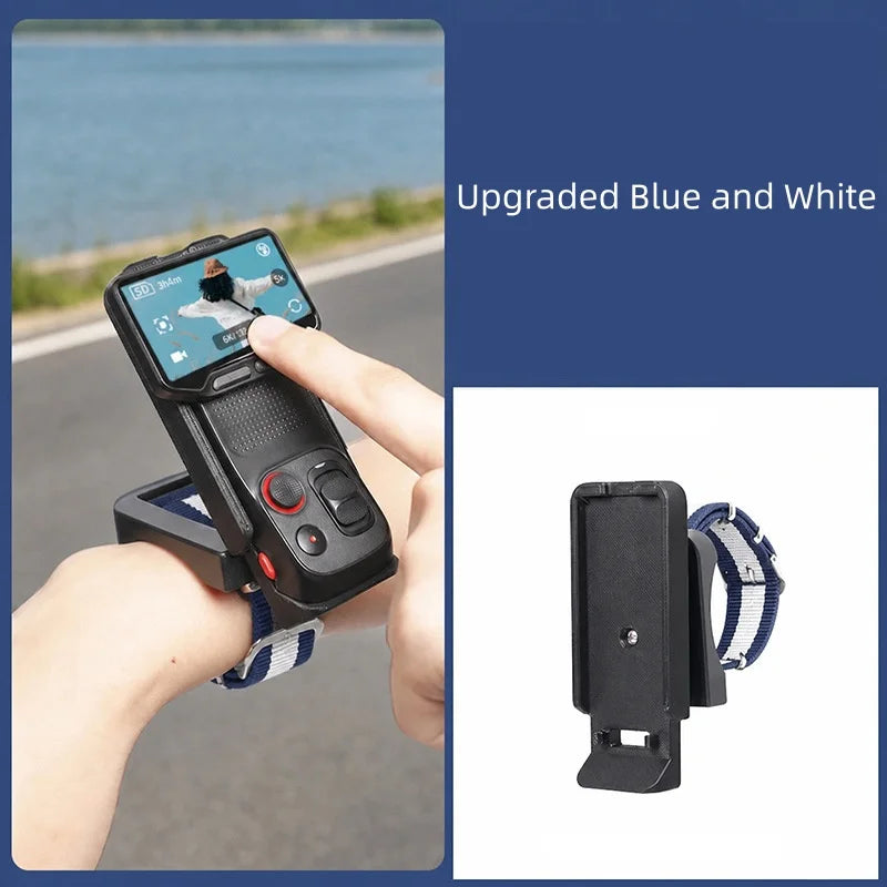 Insta360 Luna Ultra Remote Protective Case & Wrist Strap Camera Accessory Case Axl Upgraded Blue White