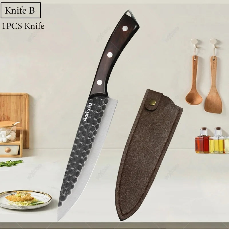 WXCOO Forged Stainless Steel Boning & Cleaver Kitchen Knife Kitchen Knife Axl Knife B