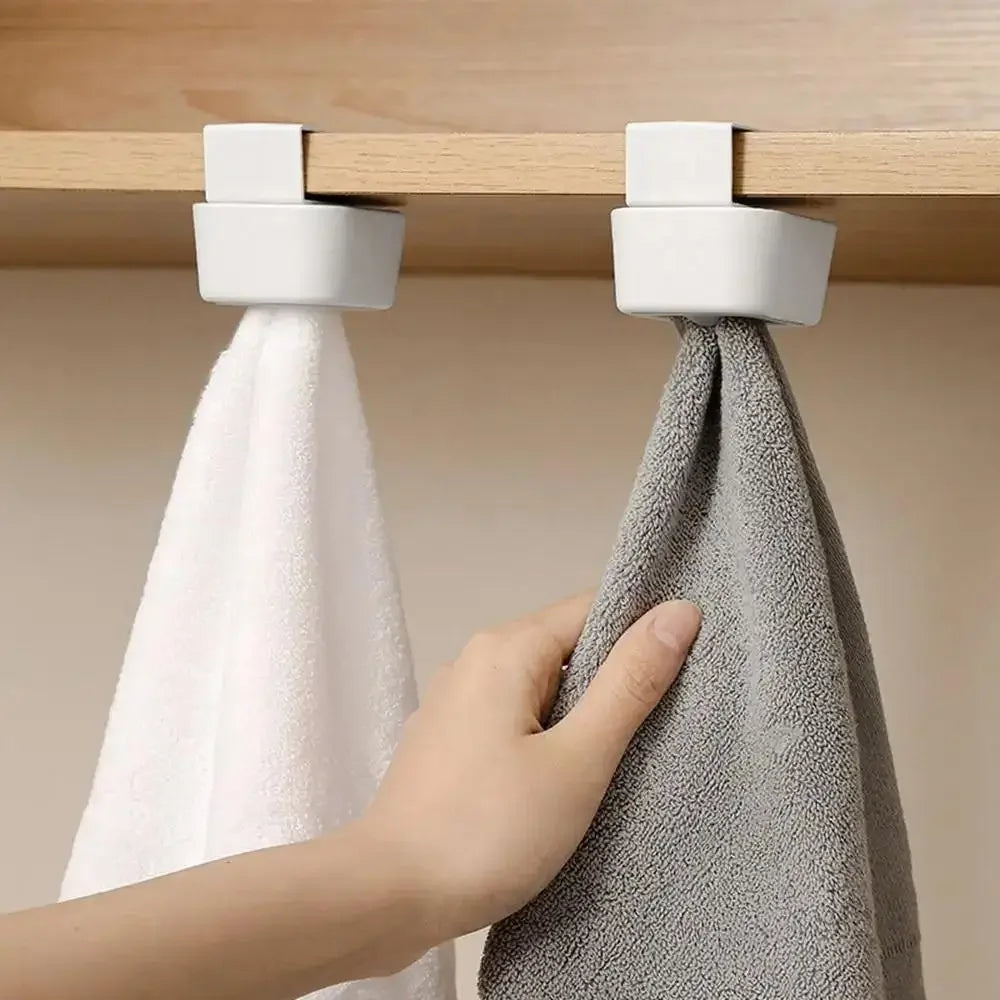2-Pack Towel Plug Hook – Bathroom & Kitchen Towel Holder Towel Hook Clip Axl