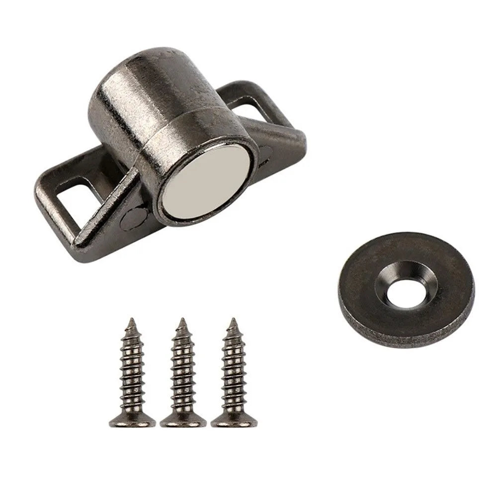Magnetic Door Stopper – No-Drill Zinc Alloy Cabinet Latch Magnetic Door Stopper Axl Black copper