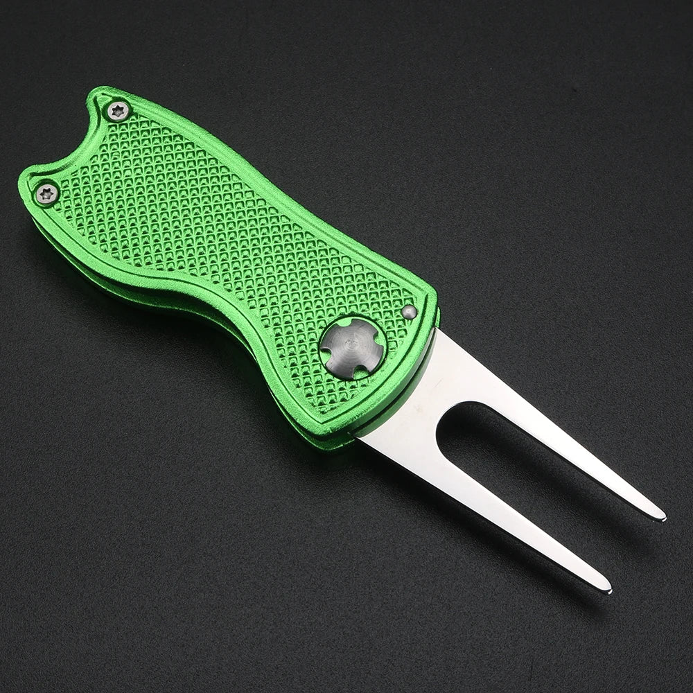 Golf Green Fork – Aluminum & 440C Stainless Steel Divot Tool Golf Divot Tool Axl