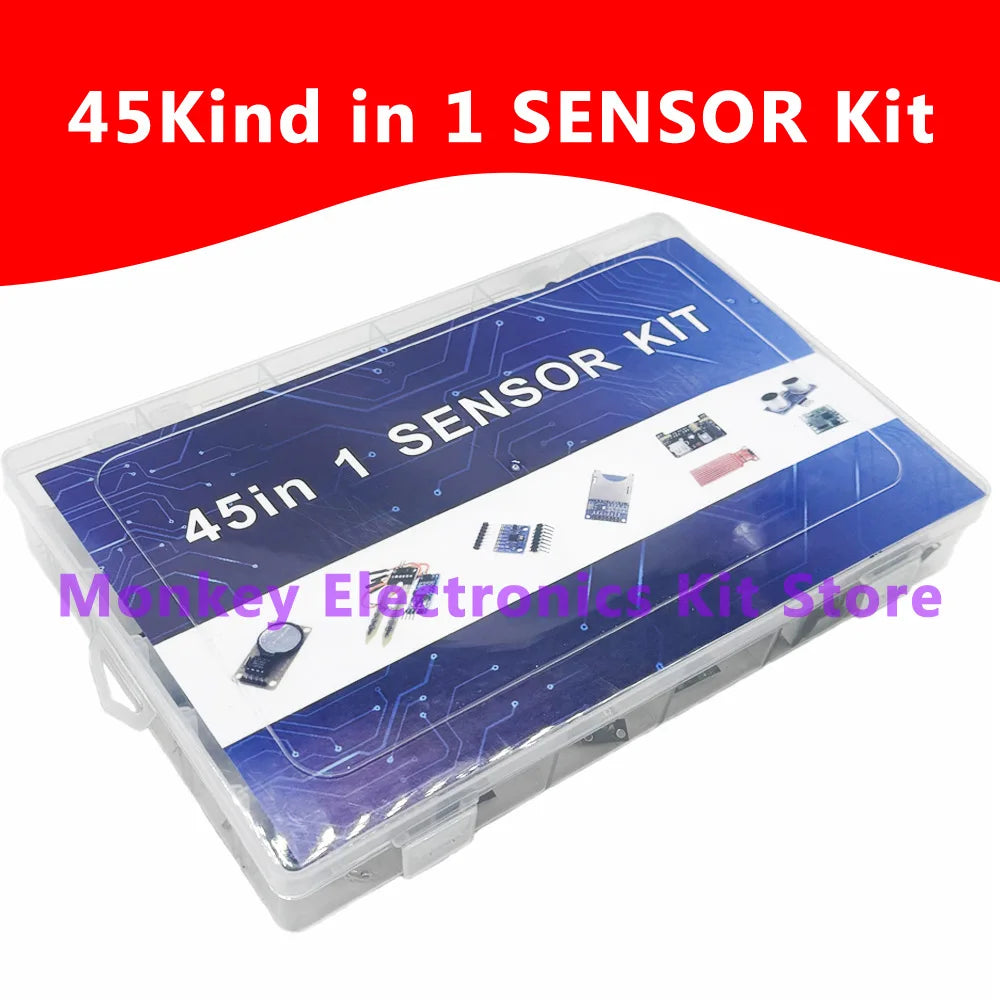 45-in-1 Sensor Module Starter Kit for Arduino & Raspberry Pi Electronics Sensor Kit Axl