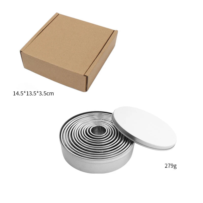 Round Cookie Cutter Set 11/12pc – Dough & Dumpling Molds Cookie Cutter Set Axl 12pcs gift box