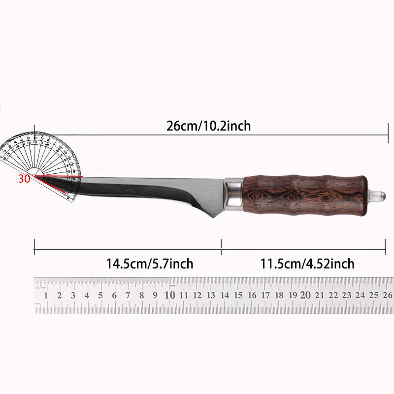 Damascus Boning Knife – 10Cr15MoV Steel & Rosewood Handle Damascus Boning Knife Axl