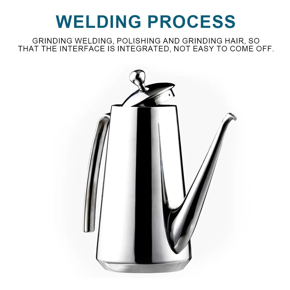 SUS304 Stainless Steel Oil Dispenser Bottle – Leakproof Cruet Oil Dispenser Bottle Axl
