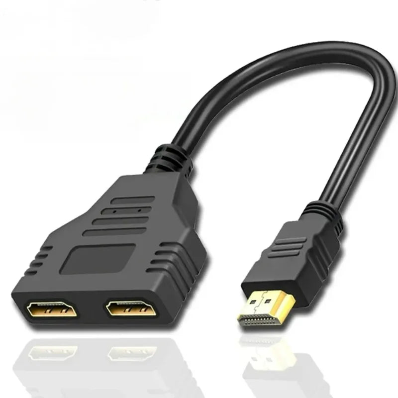 30cm HDMI Splitter Cable 1 Male to 2 Female 1080P Adapter HDMI Splitter Cable Axl