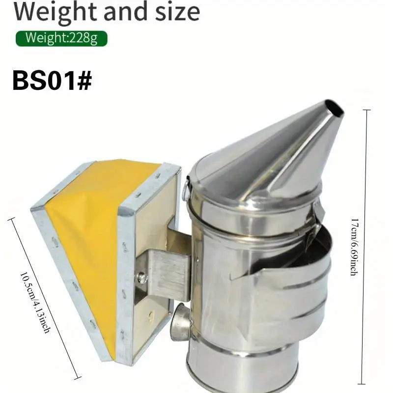 Stainless Steel Beekeeping Smoker with Hanging Hook Beekeeping Smoker Axl